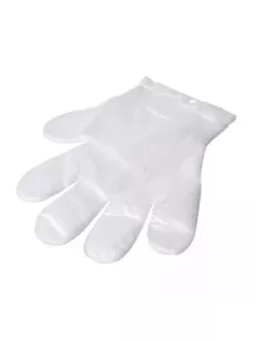 Rękawiczki foliowe uniwersalne, zestaw 100 sztuk