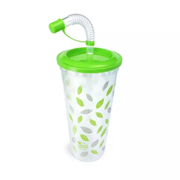 Wielorazowy składany kubek FALE 500 ml 100szt. – zielony