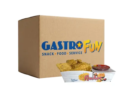 Kartonowa tacka do nachos z miejscem na sos salsa 90 gramow, 360szt.