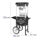 Maszyna do popcornu 1600W z wózkiem - czarny - 8
