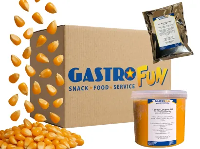 Zestaw startowy MINI (karton kukurydzy+olej+sól)