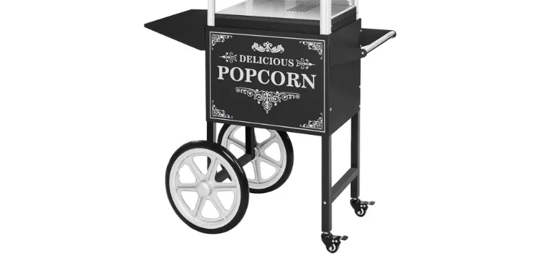 Wózek do maszyny do popcornu 1600W - czarny