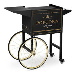 Wózek do popcornu 51 x 37 cm - czarno -złoty
