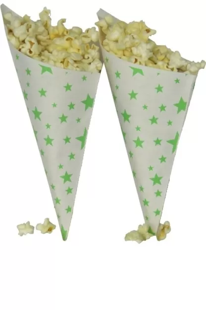 Rożek papierowy MINI zielony 0.5L, 100 SZT. W OP.