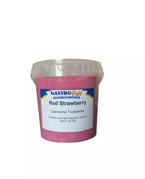 Cukier do waty 1kg - RED STRAWBERRY - czerwona truskawka