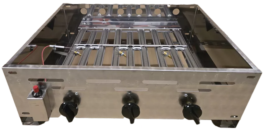 Smażalnik gazowy - 3 palnikowy K+F (bez misy)