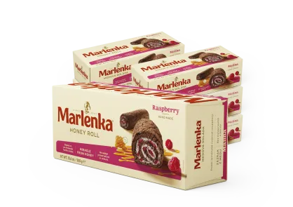 Rolada malinowa z kakao i malinami MARLENKA 300g x 6szt.