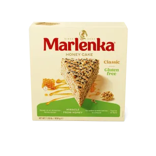 Bezglutenowy miodowy tort MARLENKA z orzechami włoskimi - 800g