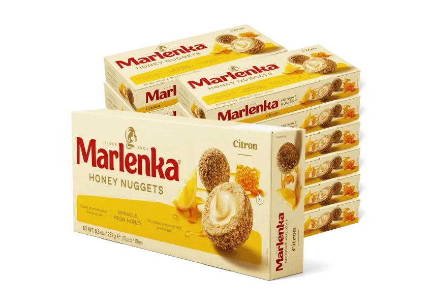Cytrynowe kulki miodowe MARLENKA 235g x 12szt.