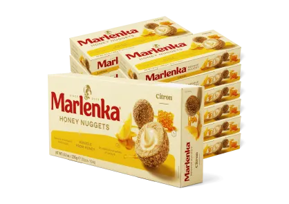 Cytrynowe kulki miodowe MARLENKA 235g x 12szt.