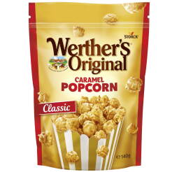 Werther's Original Popcorn karmelowy 140g - klasyczny, amerykański popcorn oblany pysznym karmelem od Werther's