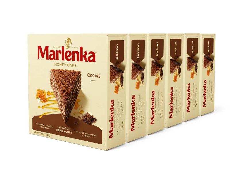 Tort miodowy MARLENKA z kakao - 800g x 6szt.