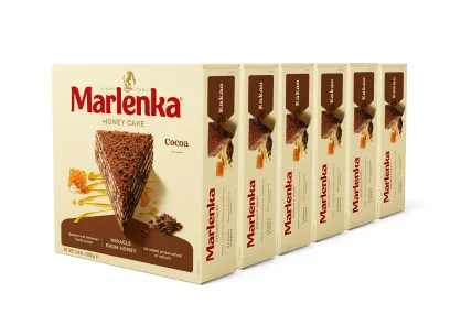 Tort miodowy MARLENKA z kakao - 800g x 6szt.