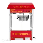 Maszyna do popcornu 1600W z wózkiem - czerwony - 4