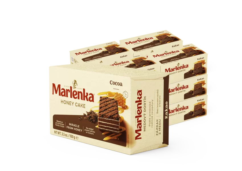 Torcik miodowy MARLENKA z kakao - 100g x 16szt.