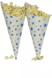 Rożek papierowy MAXI niebieski 2.0L, 100 szt. w op.