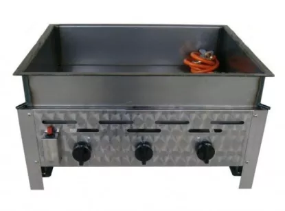 Smażalnik gazowy - 3 palnikowy K+F z misą 20cm