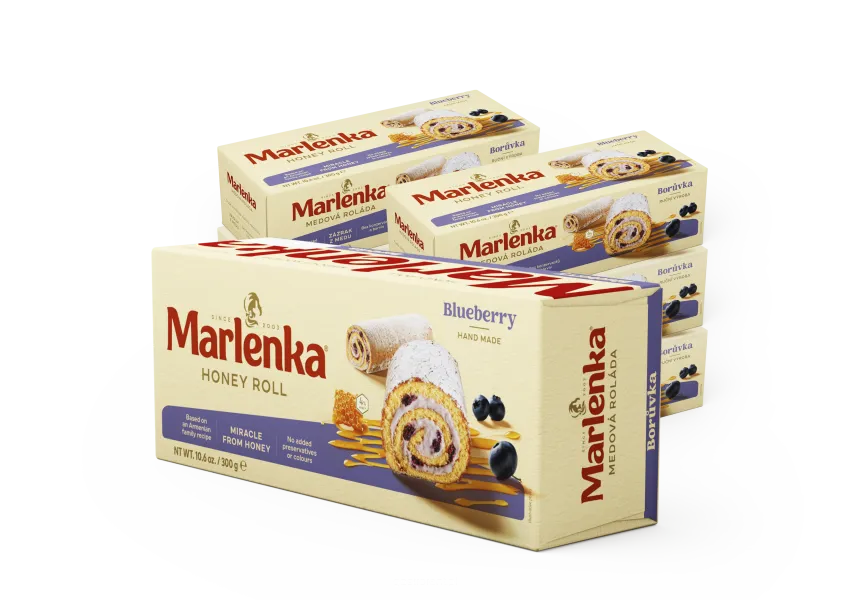 Rolada malinowa z jagodami MARLENKA 300g x 6szt.