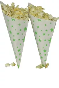 Rożek papierowy MAXI zielony 2.0L, 100 szt. w op.