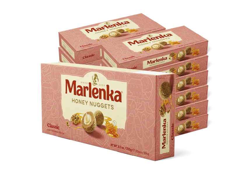 Malinowe kulki miodowe MARLENKA 235g x 12szt.