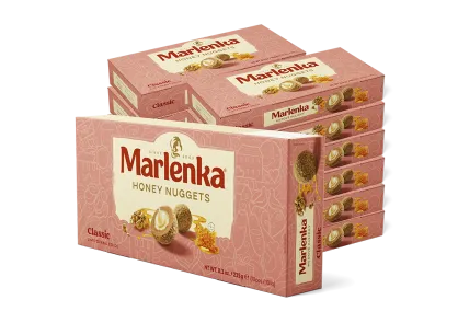 Malinowe kulki miodowe MARLENKA 235g x 12szt.