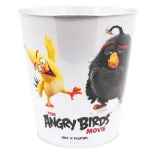 Aluminiowy kubełek na popcorn z motywem filmu "Angry Birds"