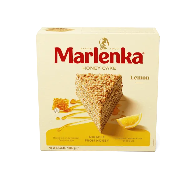 Cytrynowy tort miodowy MARLENKA - 800g