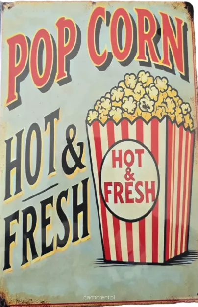 SZYLD REKLAMOWY RETRO POPCORN - pionowy
