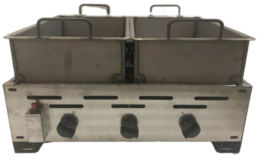 Smażalnik gazowy - 3 palnikowy K+F z dwiema misami