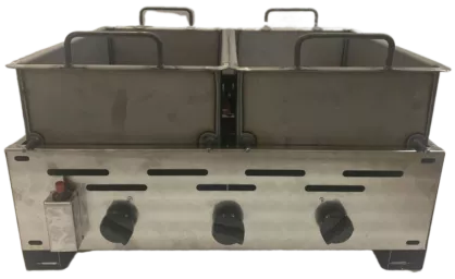 Smażalnik gazowy - 3 palnikowy K+F z dwiema misami