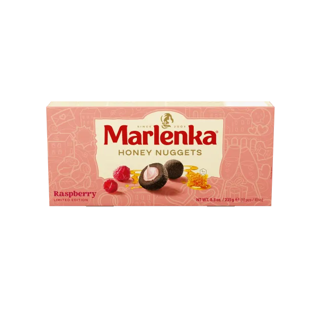 Malinowe kulki miodowe MARLENKA 235g