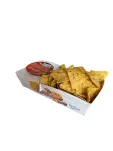 Kartonowa tacka do nachos z miejscem na sos salsa 90 gramowy - 4
